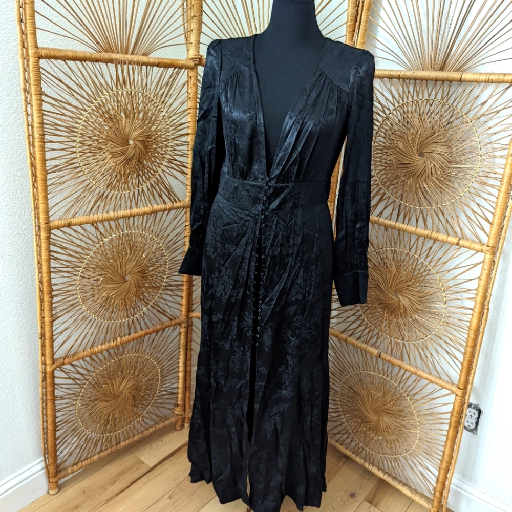 free people size 8 black maxi dress